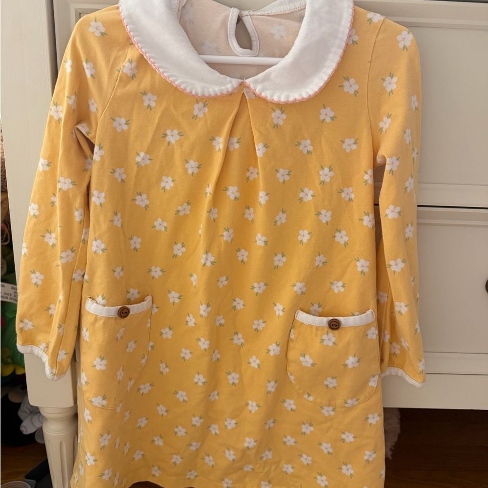 Charming Yellow Floral Kids Dress